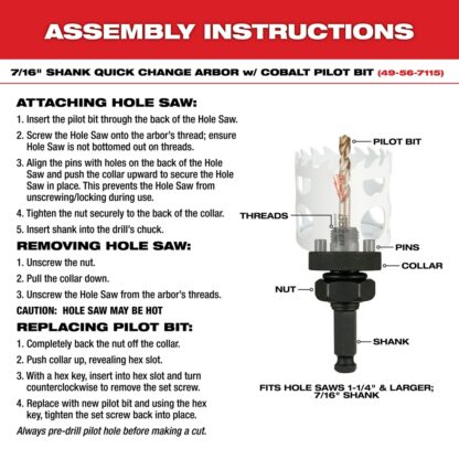 Milwaukee 49-56-0062 1-1/4" Ice Hardened Hole Saw