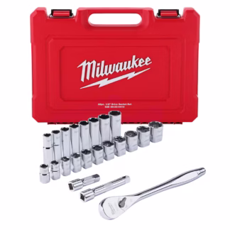 Milwaukee® 48-22-9410 1/2" Drive SAE Ratchet & Socket Set, 22 Pack