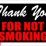 SIGN "THANKYOU FOR NOT SMOKING" 1170260