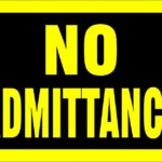 SIGN "NO ADMITTANCE" 8"X12" 1171542