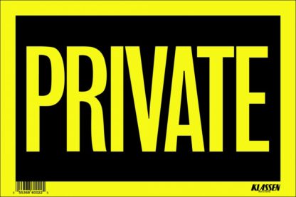 SIGN "PRIVATE" 8"X12" 1171593