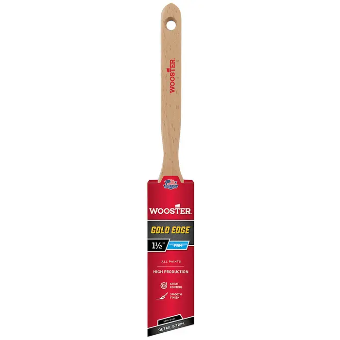 Wooster 2-1/2 Inch Gold Edge Angle Brush - Series 5231 Professional Paint Brush