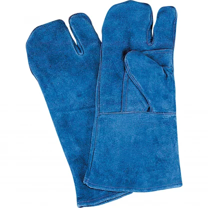 SCN Industrial SAO129 1-Finger Double Thumb Strap Welders Mitt - Blue