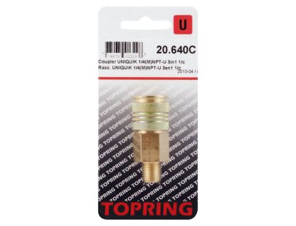 TOPRING Coupler uniquik (3 in 1) 1/4 (m) npt (automatic) 20.640C