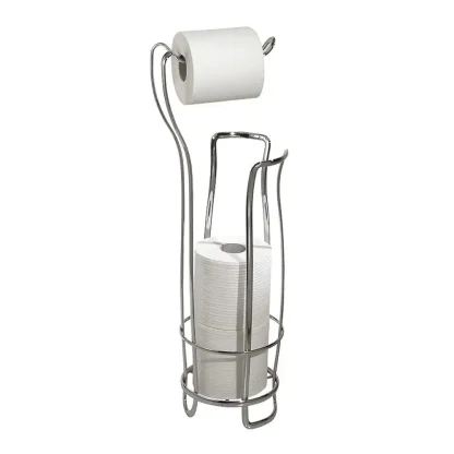 iDesign 55662 Axis Freestanding Toilet Paper Holder & Storage - Chrome