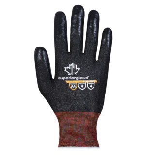 Superior Glove S18TAFGFN Tenactiv ANSI 4 Cut Resistant Nitrile Glove - Black & Brown
