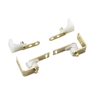 Onward 800BR 3/4" - 1-3/8" 50lb Steel Café Door Hinge - Brass