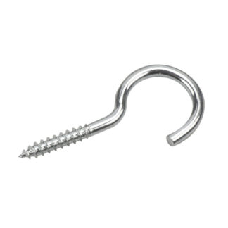 Onward 2704XS 1-5/8" x 2.7mm Steel Screw Hook with Lag Thread - Zinc
