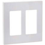 Leviton 80309-722-2GW 2-Gang Decora Screwless Wall Plate - White