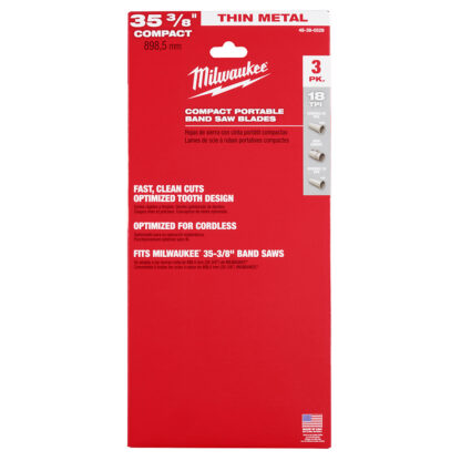 Milwaukee 48-39-0529 35-3/8" 18 TPI Compact Portable Band Saw Blade - 3PK