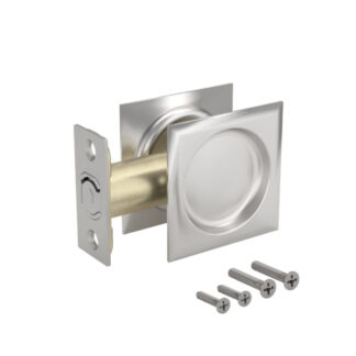 Onward 17SNB10R 2.45" Square Steel Passage Pocket Door Pull - Brushed Nickel