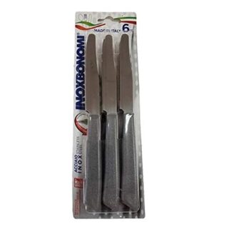 Inoxbonomi 6468 Tavola Serrated Table Knives - 6PC - Grey