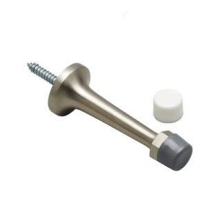 Onward 2163SNV 3" Rigid Metal Door Stop with Double Tip - Grey & White