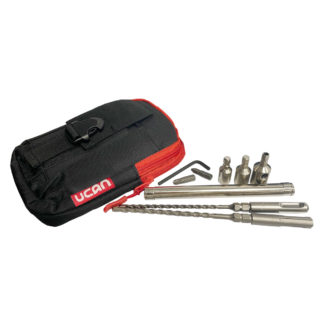 UCAN SCRUTOOL+ SCRU-IT® Installation Tool Kit with SDS Bits & Pouch - Black & Red