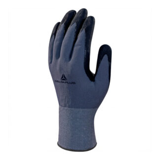 Delta Plus VE727-10 Polyamide Spandex Work Gloves, XL Size 10 - Black & Grey