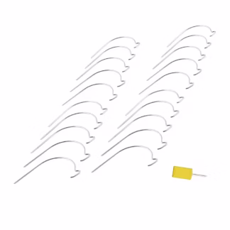 Hangman 4585R 20lb Metal J-Hook Hanger, 20 Pack - Stainless Steel