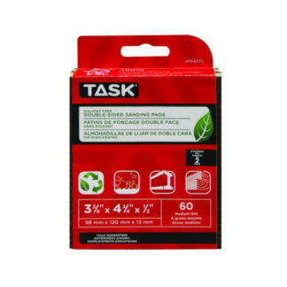 Task SP64270 60 Grit Solvent-Free Double-Sided Eco Sanding Pad, 2 Pack