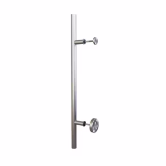 Onward 246207009SSBC 19.68" Steel Tube Pull Handle with Round Disc Pull - Stainless Steel