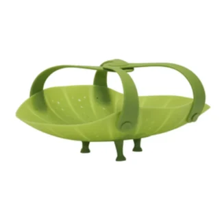 Trudeau 0998004 Silicone Vegetable Steamer & Dual Spoon Rest Set