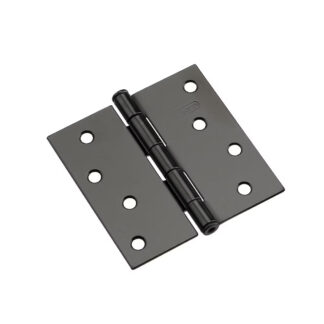 Onward 822FBB 4" Steel Full Mortise Butt Hinge, 2 Pack - Black