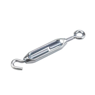 Onward 2024XB 7-5/8" x 1/4" 88lb Steel Hook-Eye Turnbuckle - Zinc