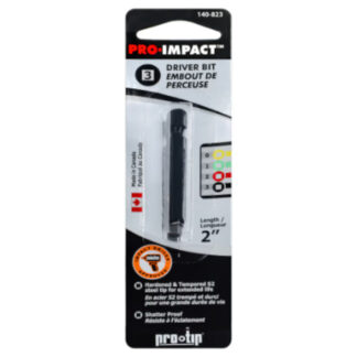 Paulin 140-833 #3 x 3" Black Hex Shank Square Driver Bit