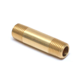 LynCar 7719 1/4" x 2" Pipe Nipple - Brass