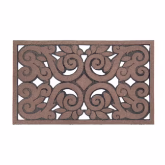 Multy Home 5000088 18" x 30" Swan Flocked Rubber Door Mat - Sand