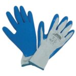 Durotask Gray Glove Cot/Poly Blue Rubber Palm