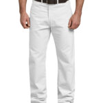 Dickies Men's Relaxed Fit Straight Leg Painter's Pants - White Size 40 30 (1953)