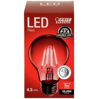 Feit Electric 7229388 LED 4.5 Watt A19 Light Bulb - Red