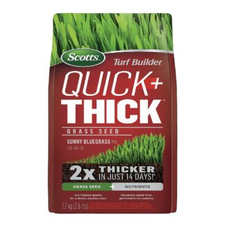 Scotts 7823354 1.2kg 12-0-0 Turf Builder Quick + Thick Grass Seeds - Sunny Bluegrass Mix
