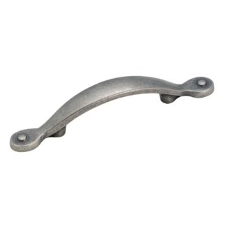 Amerock Inspirations Series BP1590WN Cabinet Pull, 5-1/2 in L Handle, 1 in Projection, Zinc, Weathered Nickel