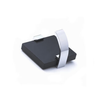 Richelieu RH119211190140 76mm x 77mm 1192 Modern Metal Hook - Chrome & Black