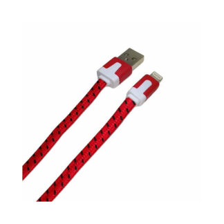 6.6 Ft Lightning To Usb Braided Cable; Red EK-4019R