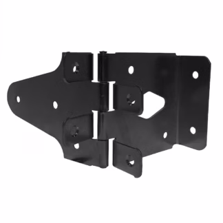Onward 94232FBBC 4" x 4" PermAlign Steel Post-Strap Hinge - Black