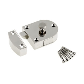 Richelieu BP600100 3-1/4" x 2-1/8" Secret Gate Latch - Polished Nickel