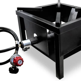 Martin 4 in. Hose 65,000 BTU Portable Built-in Outdoor Propane Single Side Burner with Cooker Stand