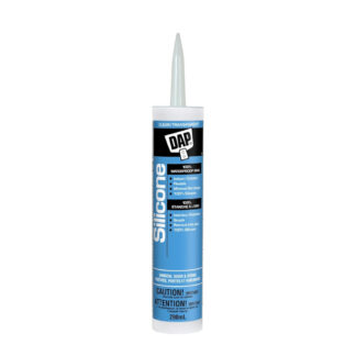DAP 73473 300ml 100% Waterproof Silicone Window, Door & Siding Sealant - Clear/Transparent