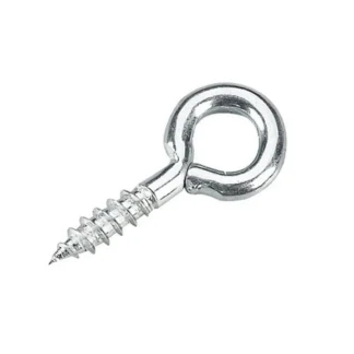 Onward 2502XR 20.6mm x 7.9mm x 1.95mm Metal Screw Eye, 14 Pack - Zinc