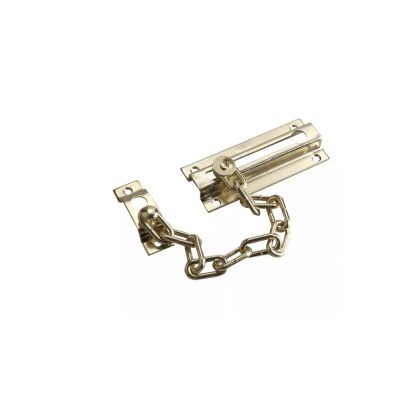 Onward 212BR 3-1/2" x 2" Metal Chain Door Guard - Brass