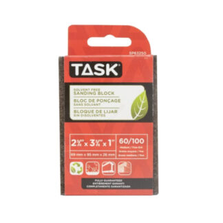 Task SP63250 60/100 Grit Medium Fine Solvent-Free Eco Sanding Block
