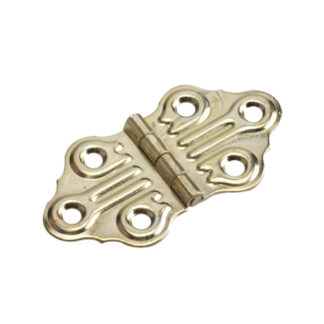 Onward 431BR 1-1/4" x 1-9/16" 431 Decorative Steel Butterfly Hinge, 2 Pack - Brass