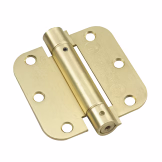 Onward 51821BR 3-1/2" Steel Full Mortise Adjustable Spring Hinge - Brass