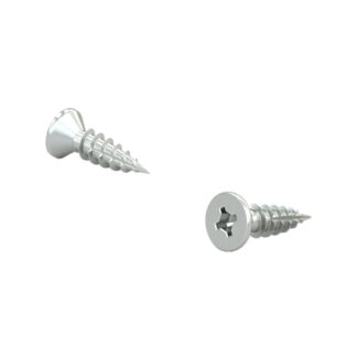 Onward 5693XR 3/4" #2 Regular Thread Quadrex Drive Flat Head Wood Screw, 12 Pack - Zinc