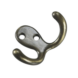 Onward 2235ABV 3" 2235 Double Metal Wardrobe Hook - Antique Brass