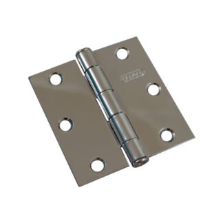 Onward 821CB 3-1/2" Steel Full Mortise Butt Hinge, 2 Pack - Chrome