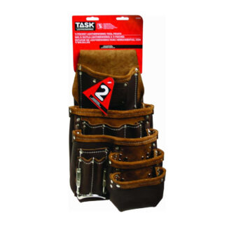 Task Tools T77311 Leather Tool Pouch, 11-Pocket