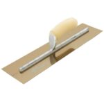 MARSHALLTOWN 16 in. X 5 in. Golden Stainless Steel Curved Wood Handle Finishing Trowel