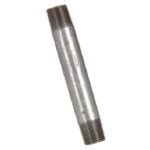 Aqua-Dynamic Galvanized Steel Nipple - Grey - Male Thread - 3/8